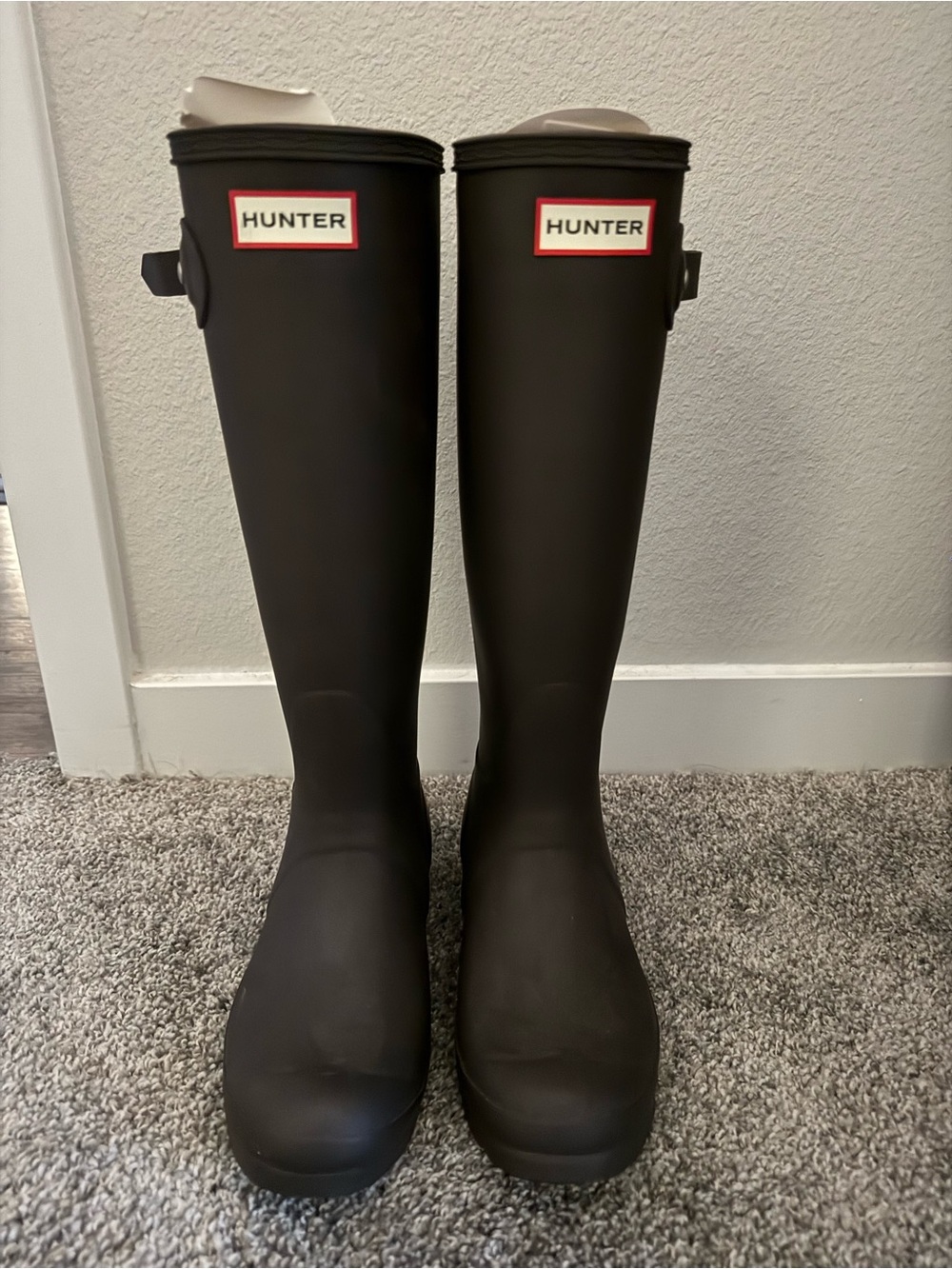 Hunter Tall Matte Brown Women's Rain Boots